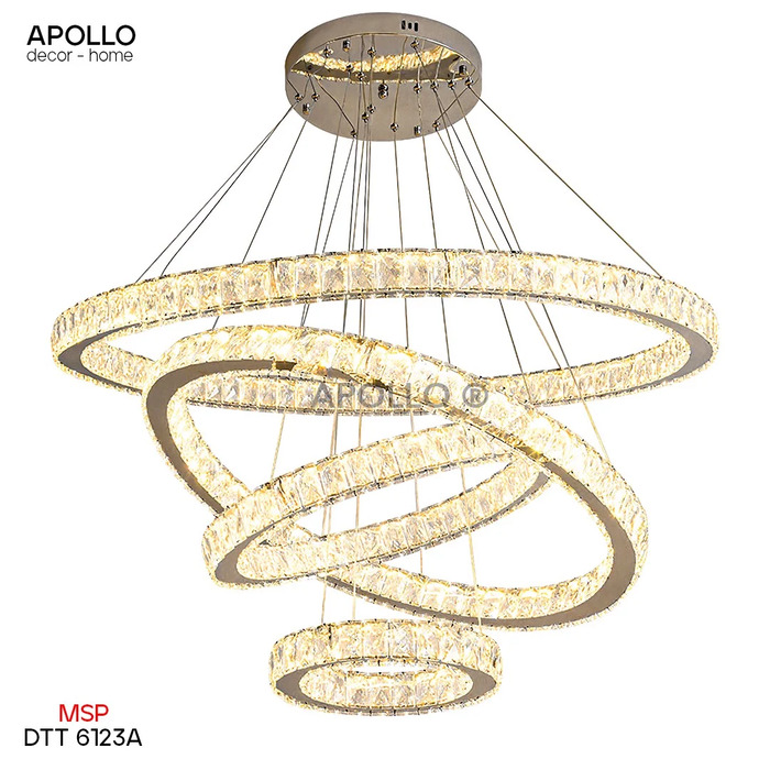 Đèn chùm thả cầu thang nhiều tầng ngọc trai của Apollo Home là sự lựa chọn lý tưởng cho gia chủ theo đuổi phong cách hiện đại