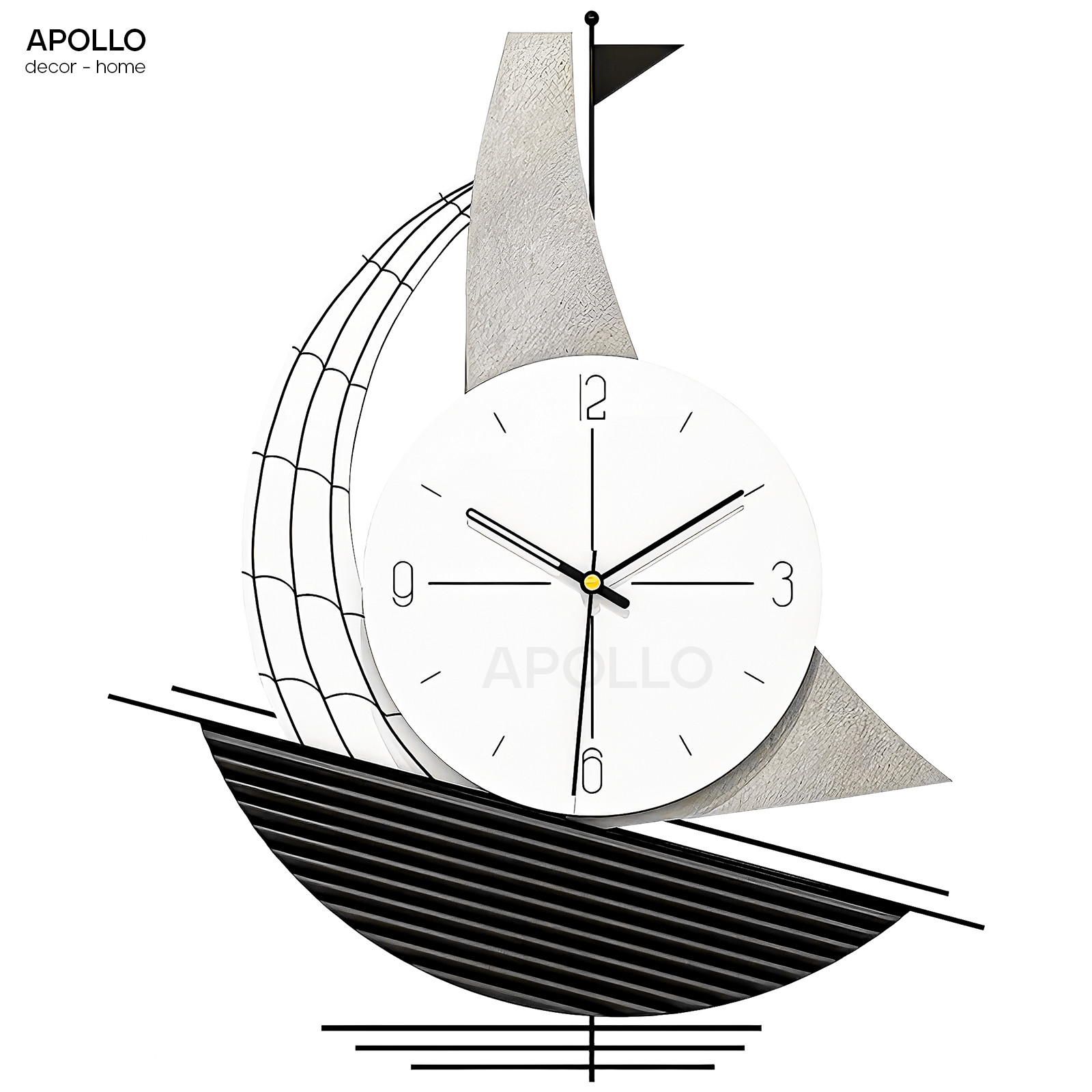 Đồng hồ nghệ thuật thuyền buồm Decor trang trí DOHO 6073A