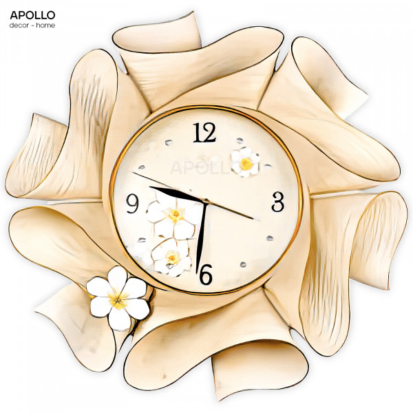 Đồng hồ nghệ thuật bông hoa trang trí DOHO 6056A